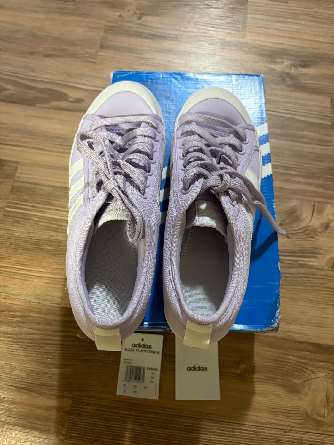 실착5분] 아디다스 니짜 플랫폼 W 라벤더 스니커즈 270 상품이미지2