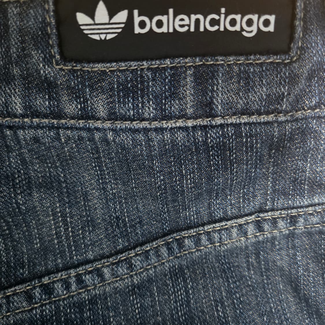 [정품/XS] 발렌시아가 x 아디다스 라지 배기 진 (블루 데님)청바지 상품이미지5