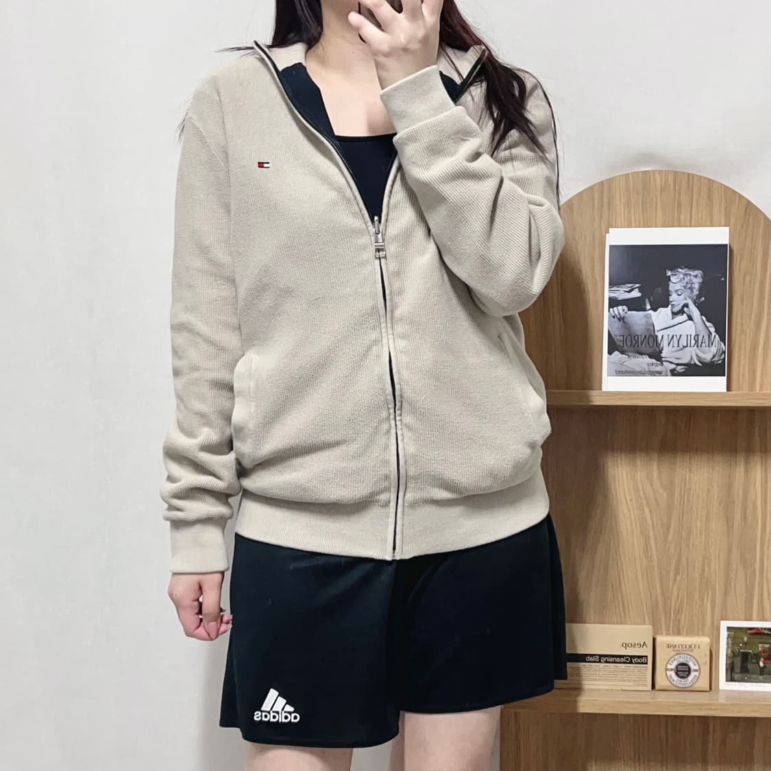 [정품] 타미 베이지 / 블랙 리버시블 점퍼 [ S ] 상품이미지3