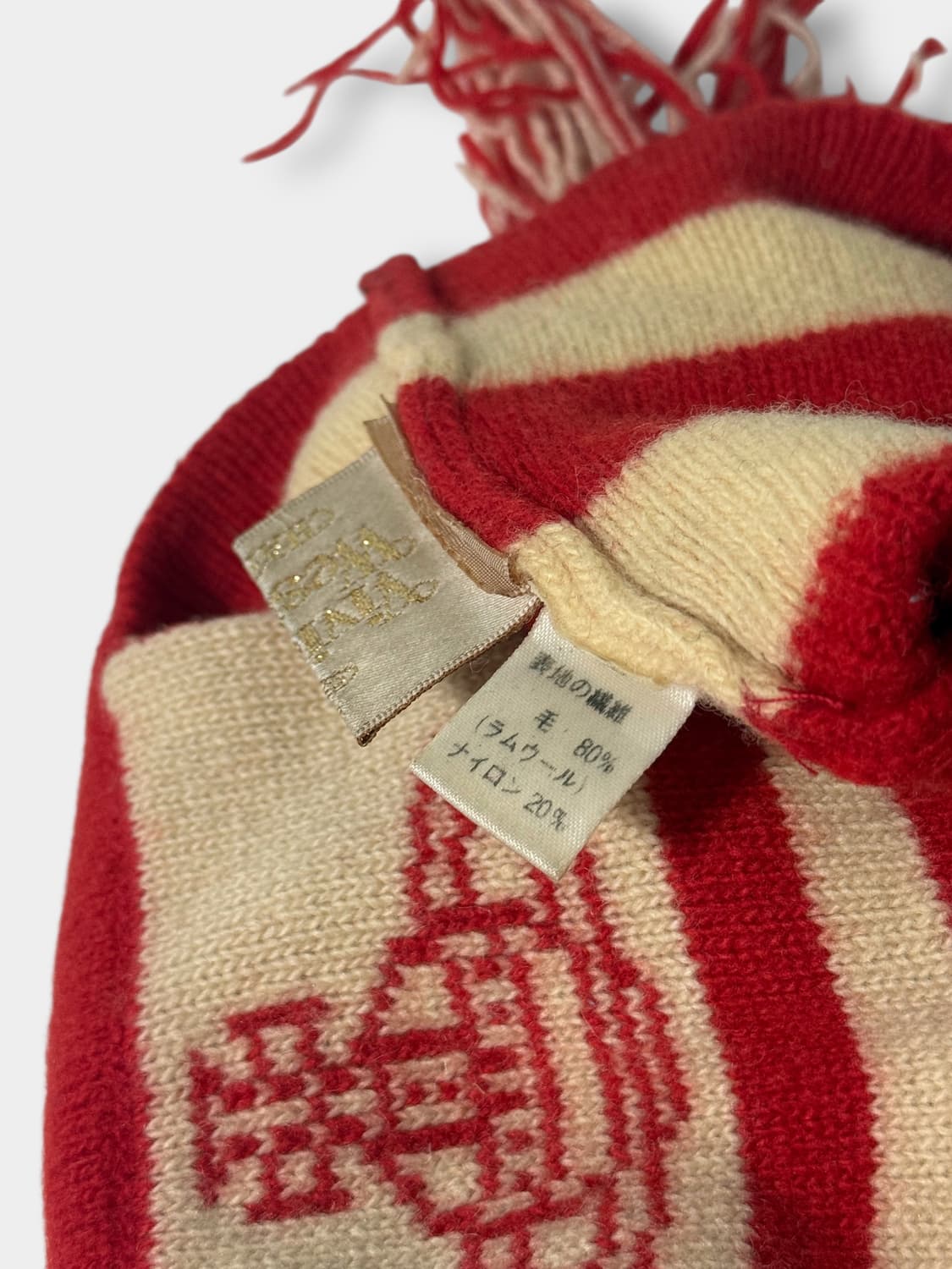 비비안 웨스트우드 00‘s 배색 스트라이프 이어플랩 비니 상품이미지4