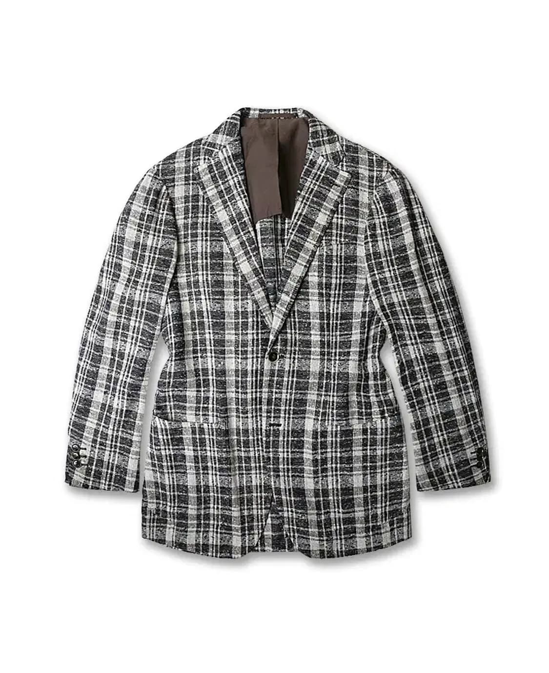 링자켓 [Ring Jacket RJ] 텍스처드 린넨 나일론 체크 자켓 상품이미지1