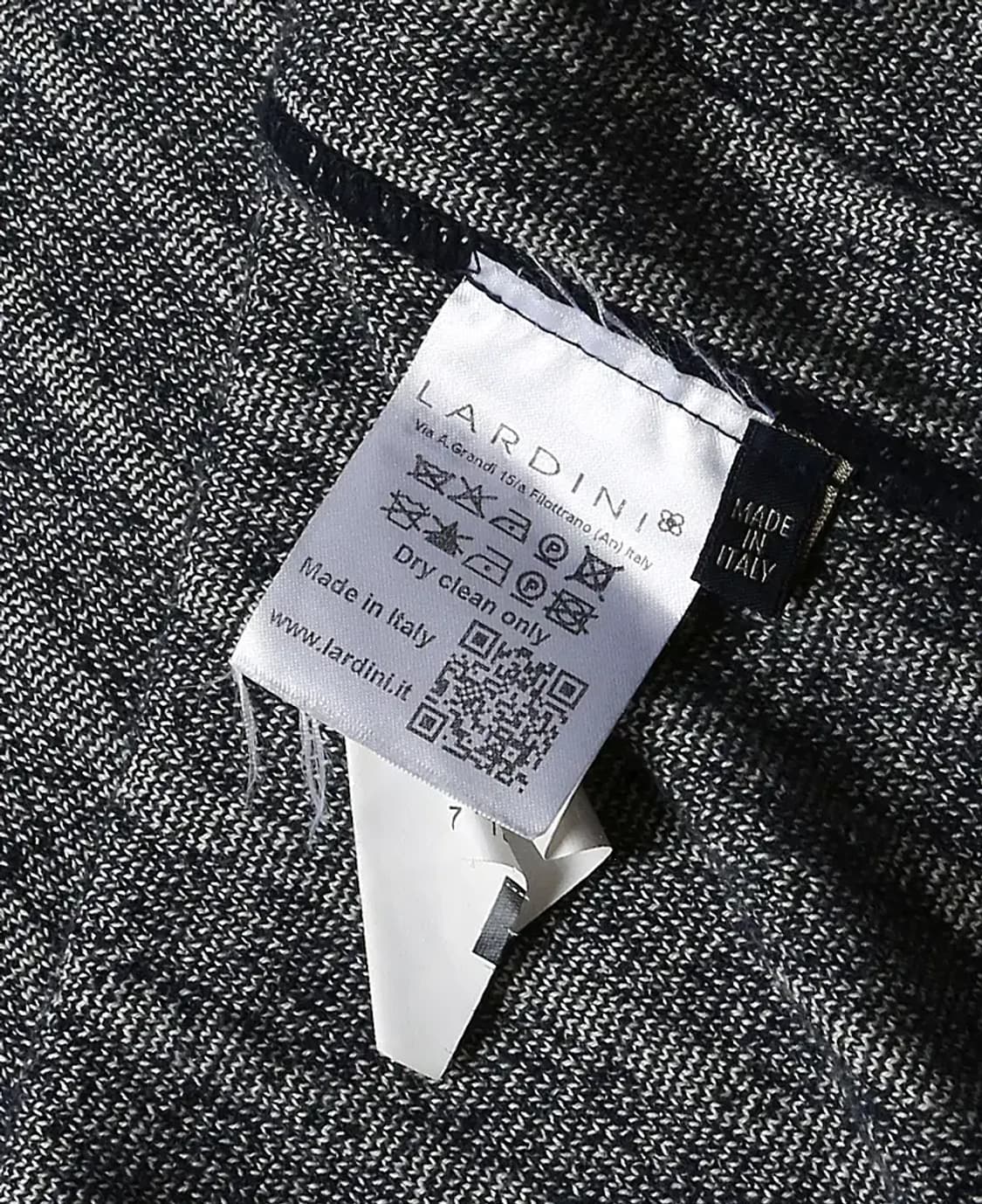 라르디니 [Lardini] 네이비 스트라이프 코튼 나일론 니트 자켓 상품이미지6