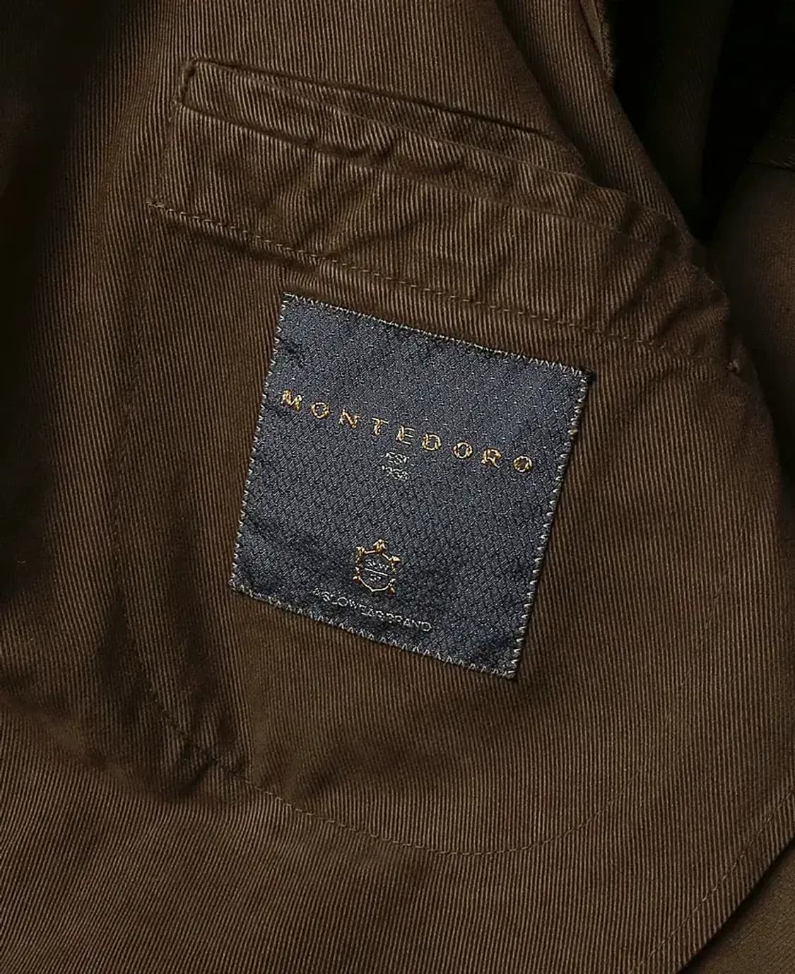 몬테도로 [Montedoro]54 코코아 브라운 코튼 캐시미어 트윌 자켓 상품이미지6