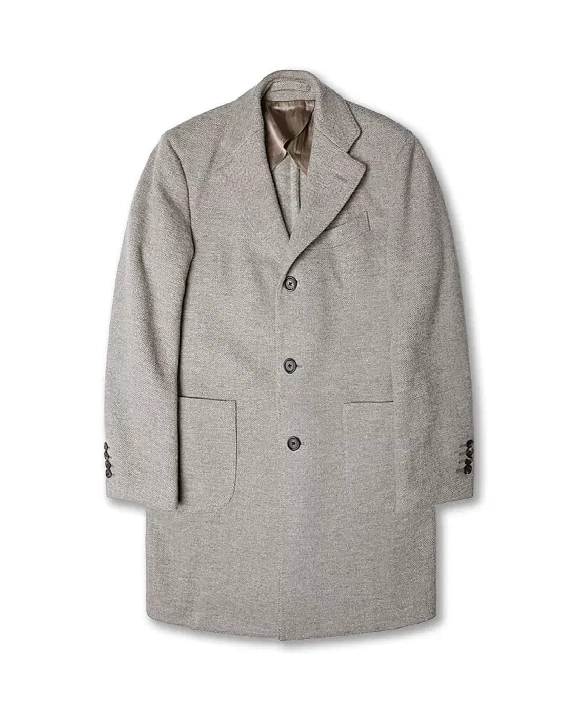 라르디니 [Lardini] 라이트 베이지 헤링본 싱글 코트 상품이미지1
