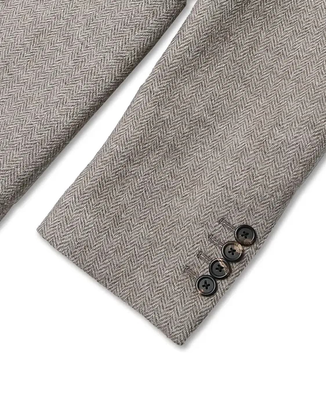 라르디니 [Lardini] 라이트 베이지 헤링본 싱글 코트 상품이미지4