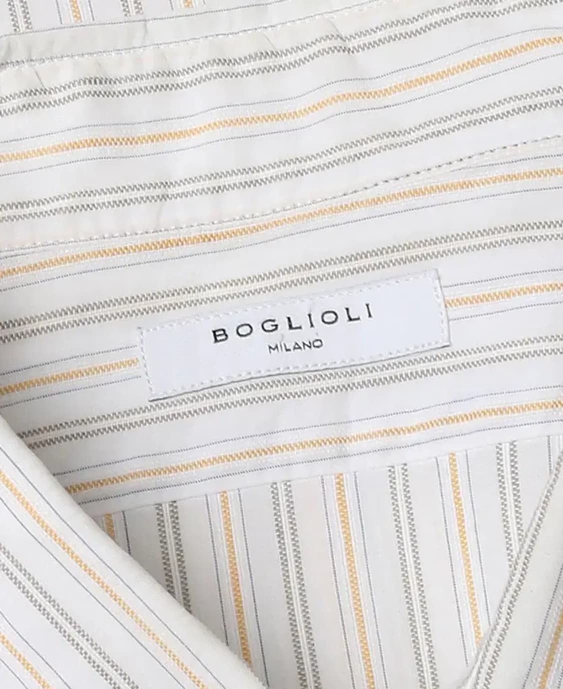 볼리올리 [Boglioli] 옐로우 스트라이프 럭셔리 캐주얼 밀라노 셔츠 상품이미지4