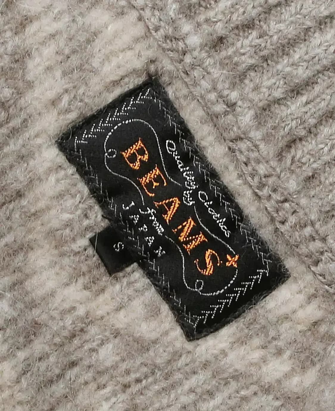 빔즈 플러스 [Beams +] 알파카 야크 헤비 패턴 짚업 니트 가디건 상품이미지5