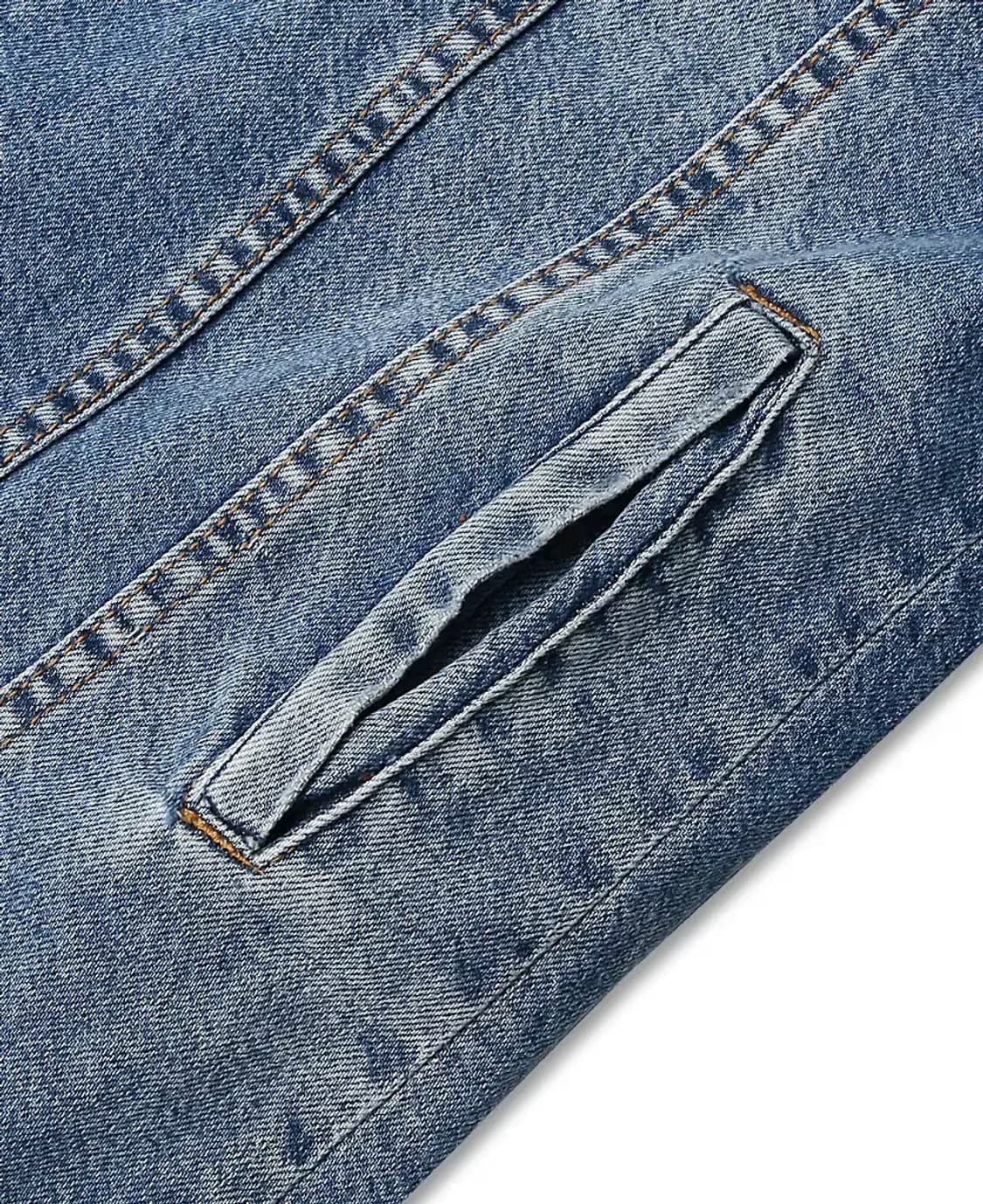 자라 [Zara] 시어링 롱 데님 자켓 상품이미지4