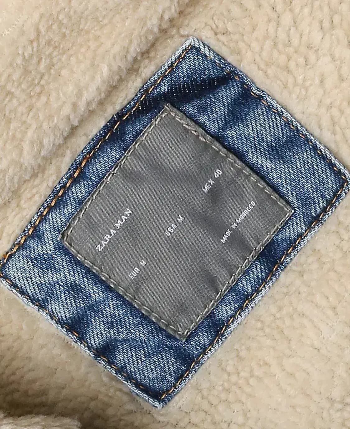 자라 [Zara] 시어링 롱 데님 자켓 상품이미지7