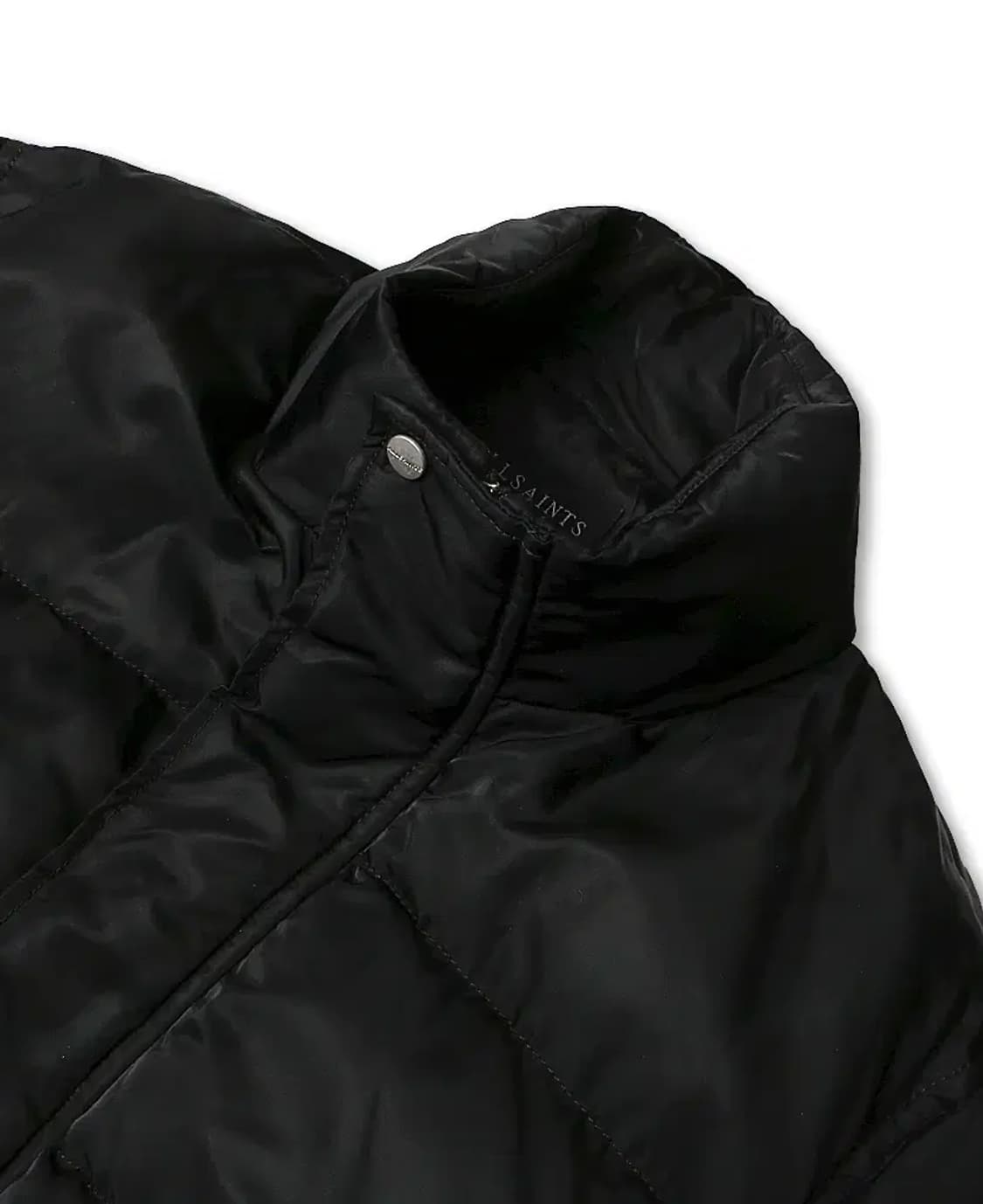 올세인츠 [Allsaints] 레더 배색 블랙 숏 패딩 자켓 상품이미지2