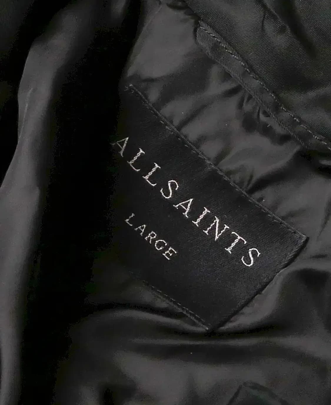 올세인츠 [Allsaints] 레더 배색 블랙 숏 패딩 자켓 상품이미지5