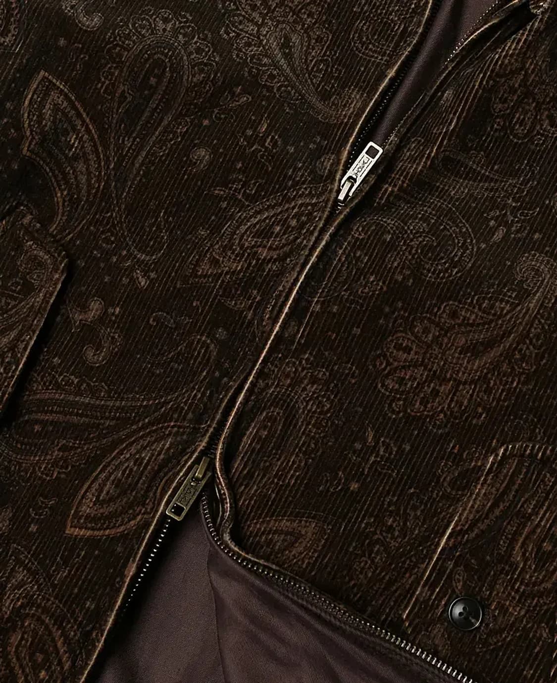 빔즈 플러스 [Beams +] 럭셔리 코듀로이 페이즐리 블루종 자켓 상품이미지3