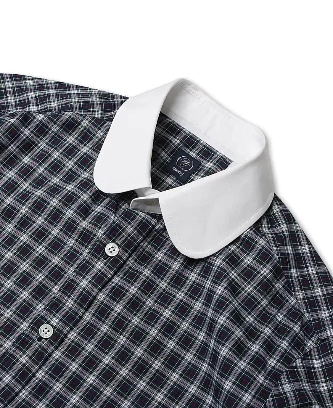 빔즈 에프 [Beams F] 빈티지 클래식 체크 클레릭 셔츠 상품이미지2