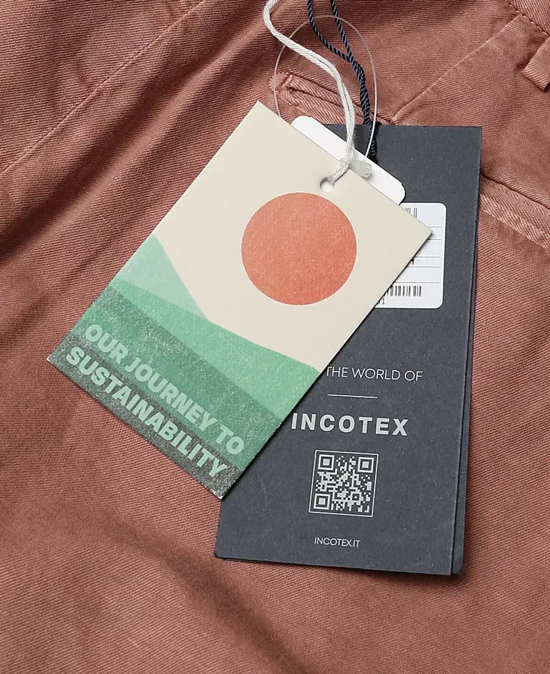 인코텍스 [Incotex] 더스트 핑크 하이 컴포트 캐럿 핏 치노 팬츠 상품이미지7