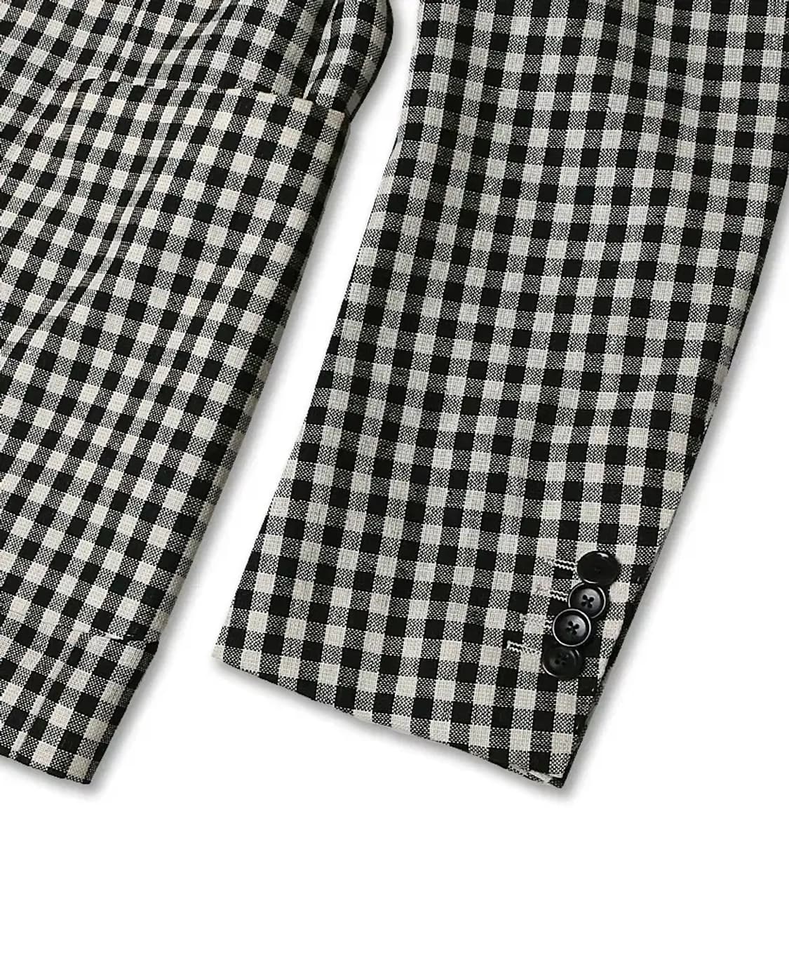 빔즈 에프 [Beams F] 깅엄 체크 스포츠 자켓 일본 메이드 상품이미지3