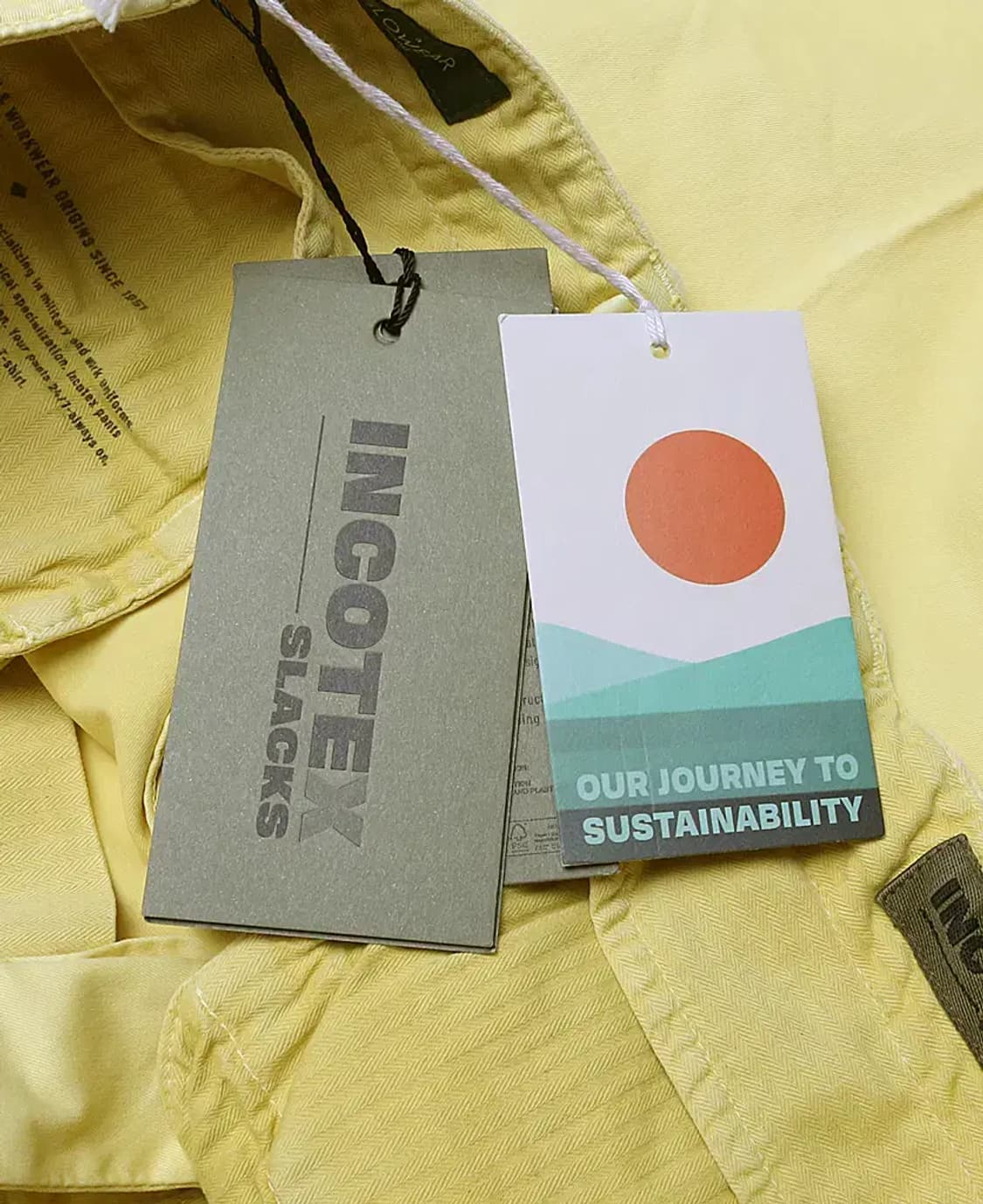 인코텍스 [Incotex] 레몬 옐로우 이태리 슬림핏 치노 팬츠 상품이미지8