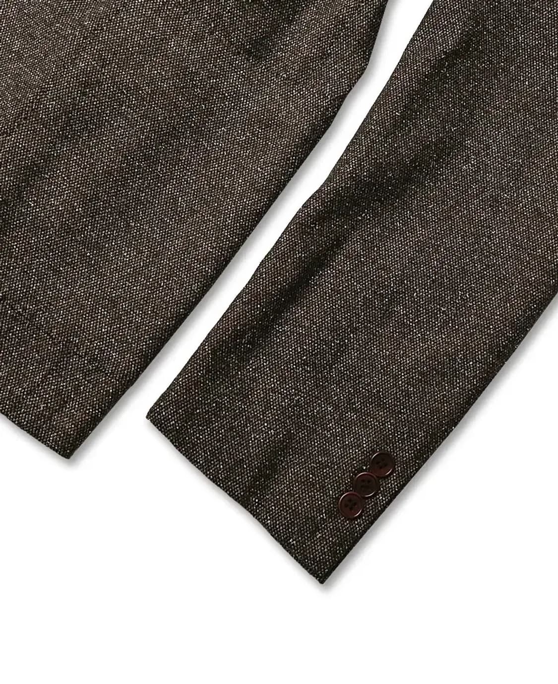 빔즈 에프 [Beams F] 브라운 멜란지 클래식 캐주얼 스포츠 자켓 상품이미지3