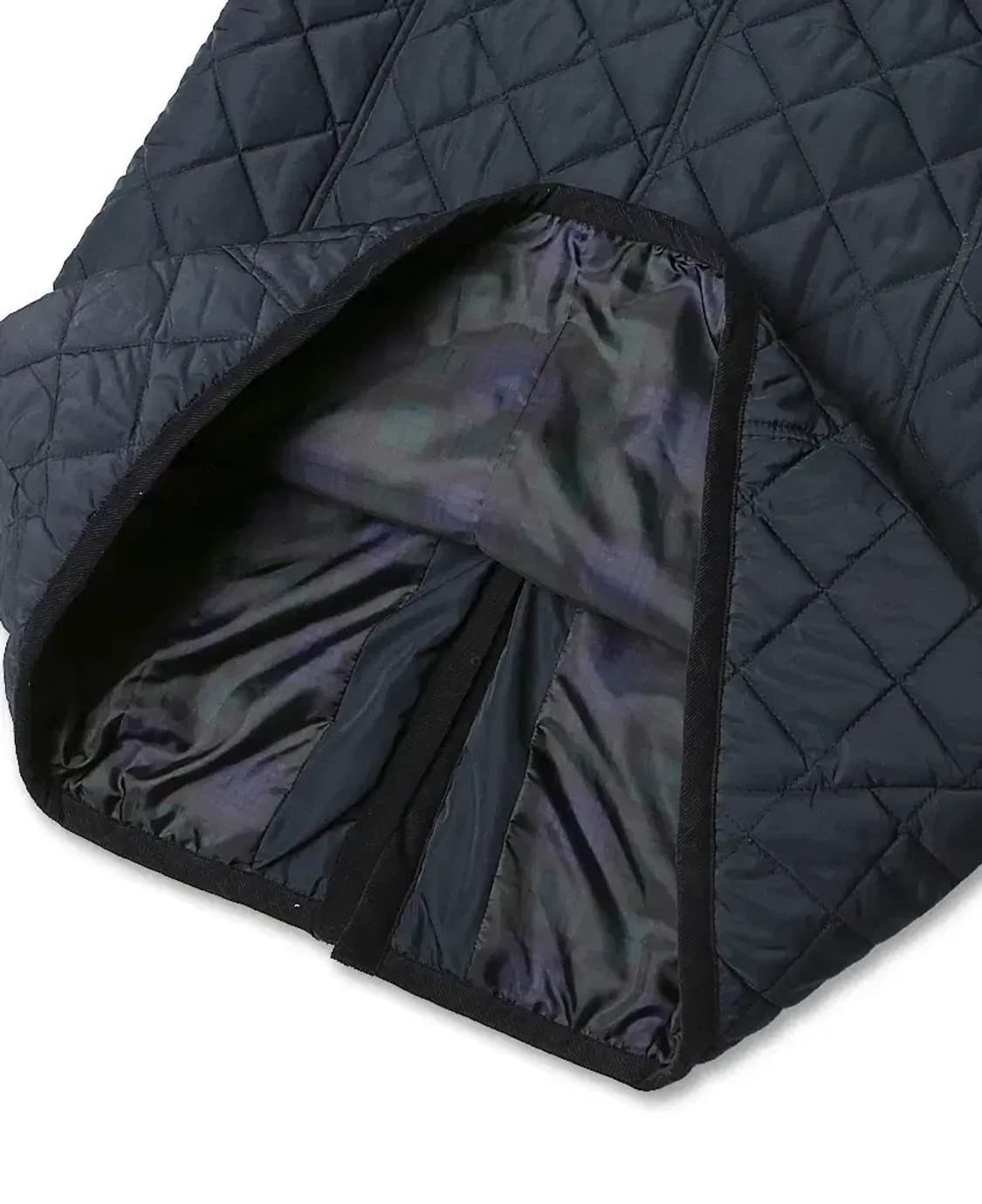 빔즈 하트 [Beams Heart] 네이비 후드 퀼팅 롱 자켓 상품이미지4