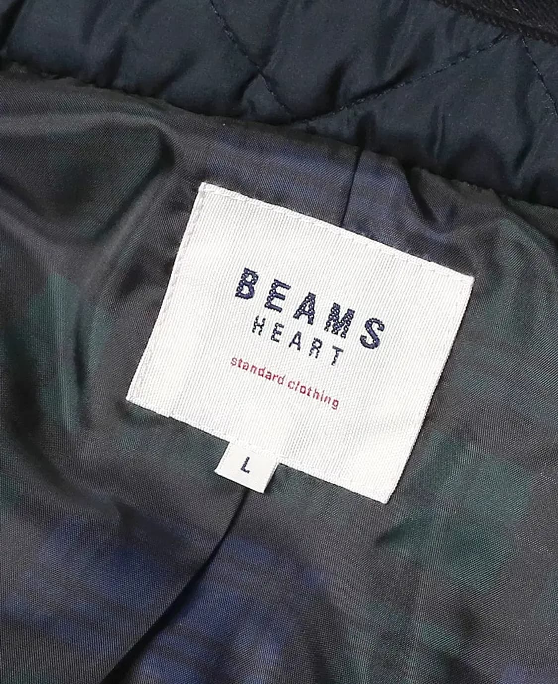 빔즈 하트 [Beams Heart] 네이비 후드 퀼팅 롱 자켓 상품이미지5