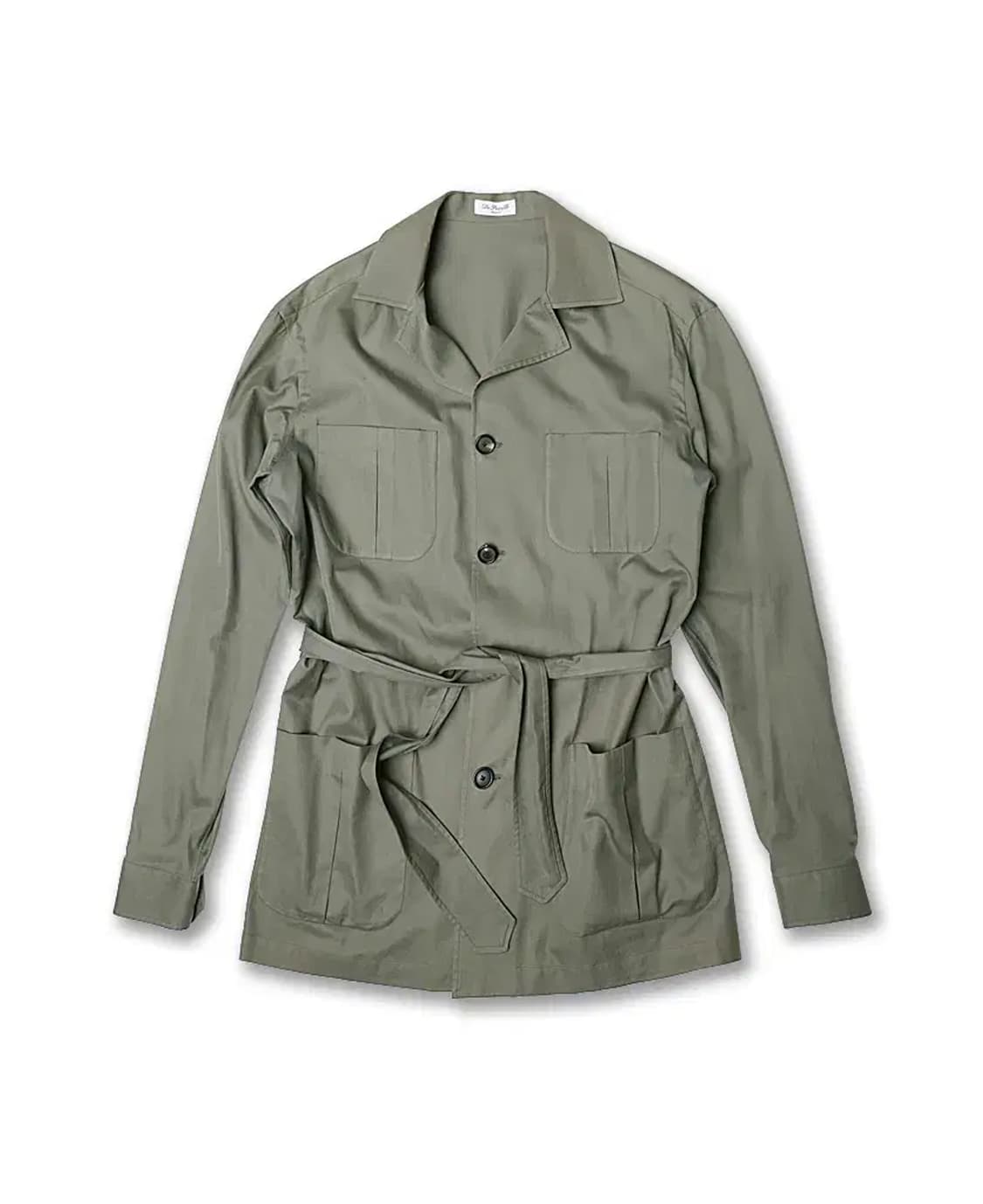 드 페트릴로 [De Petrillo] 카키 코튼 클래식 벨티드 자켓 상품이미지1