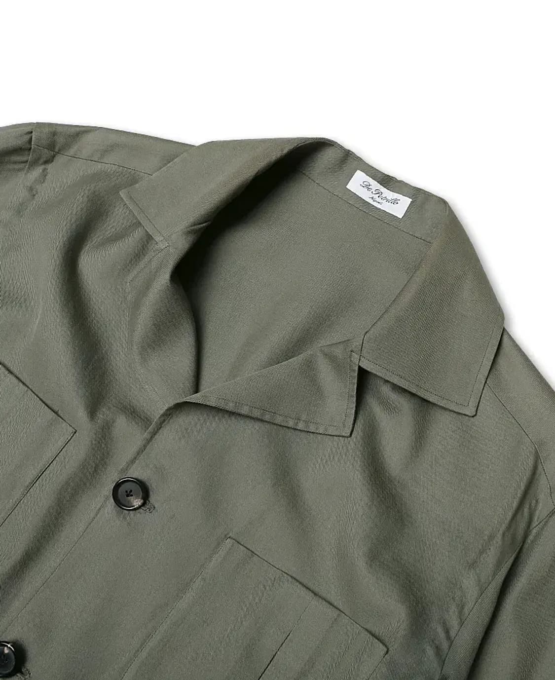 드 페트릴로 [De Petrillo] 카키 코튼 클래식 벨티드 자켓 상품이미지2
