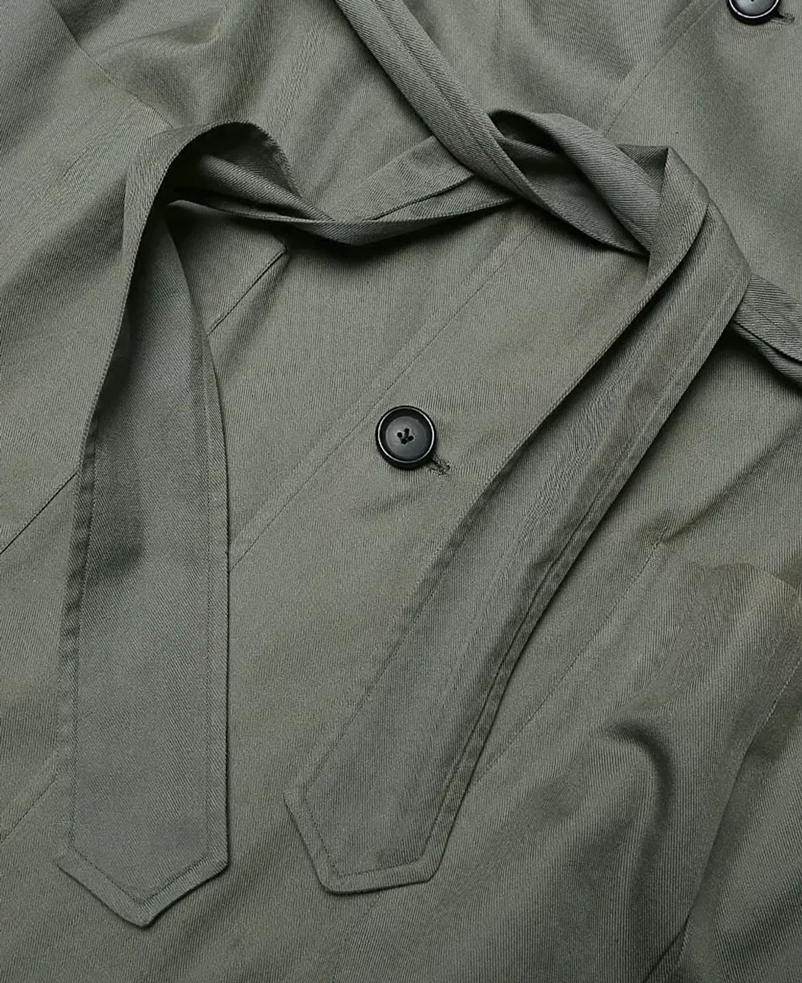 드 페트릴로 [De Petrillo] 카키 코튼 클래식 벨티드 자켓 상품이미지3