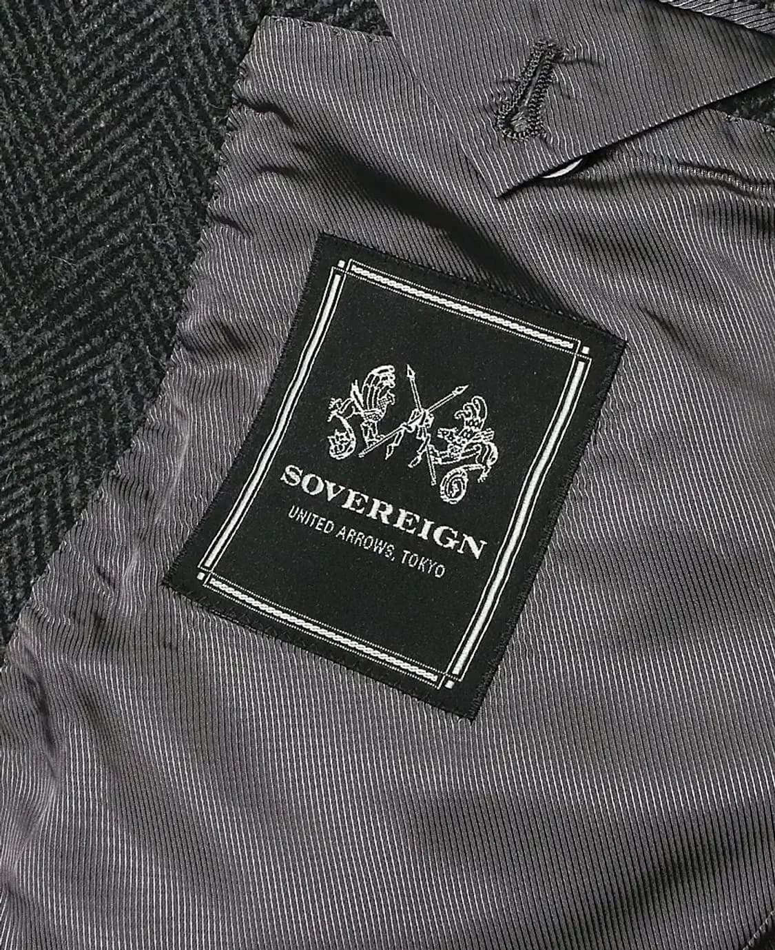 소버린 하우스 [Sovereign House] 헤링본 울 체스터필드 코트 상품이미지5