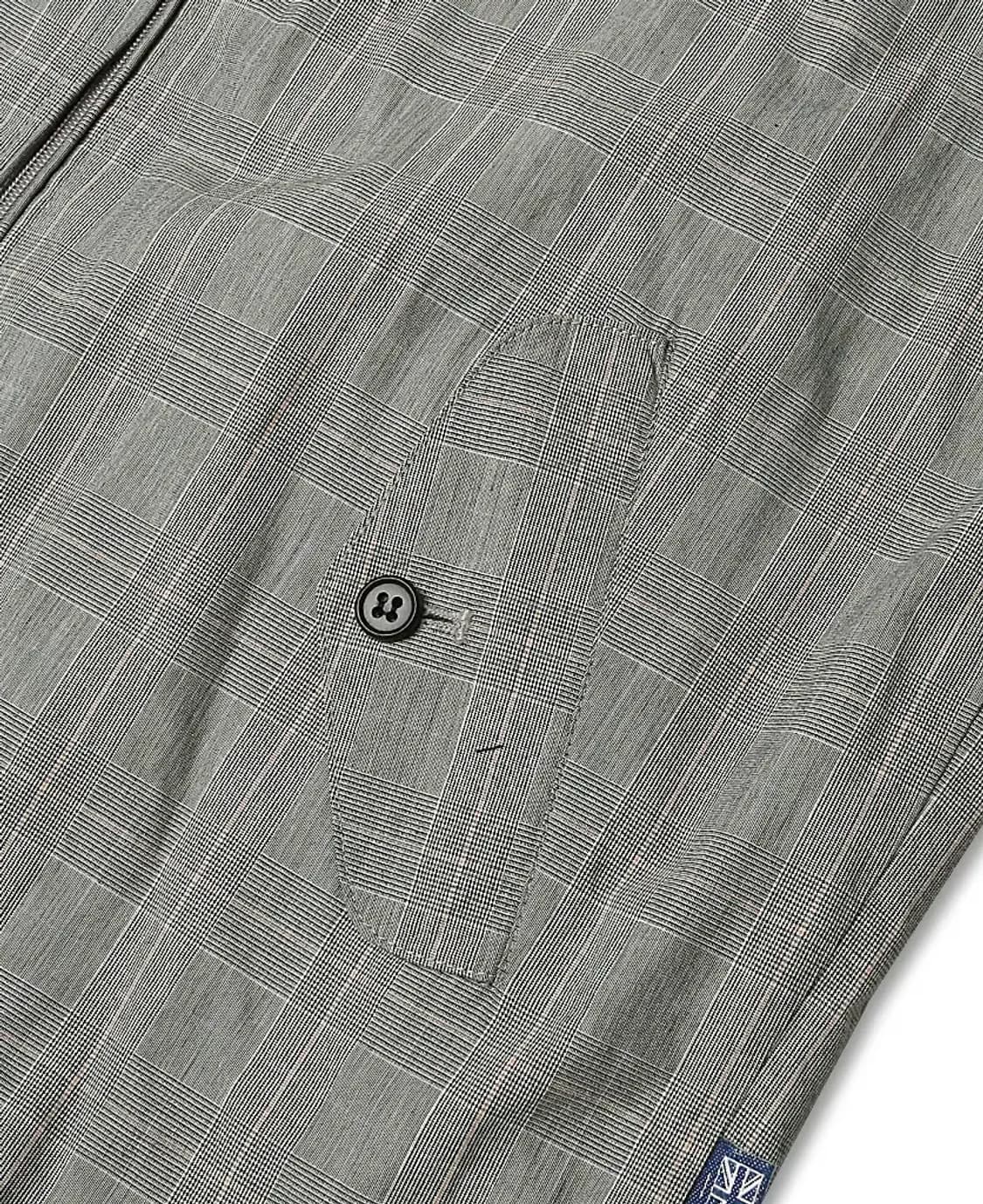 바라쿠타 [Baracuta] 그레이 체크 블루 라인 G1 블루종 자켓 상품이미지3