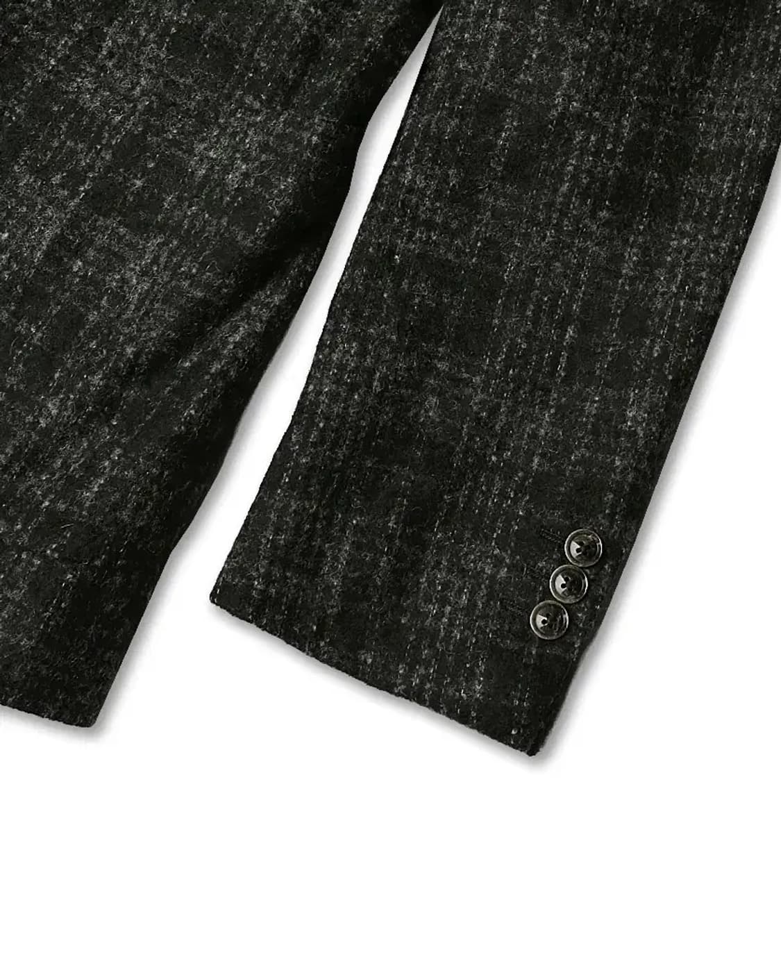 링자켓 [Ring Jacket RJ] 블랙 알파카 나일론 체크 자켓 상품이미지3