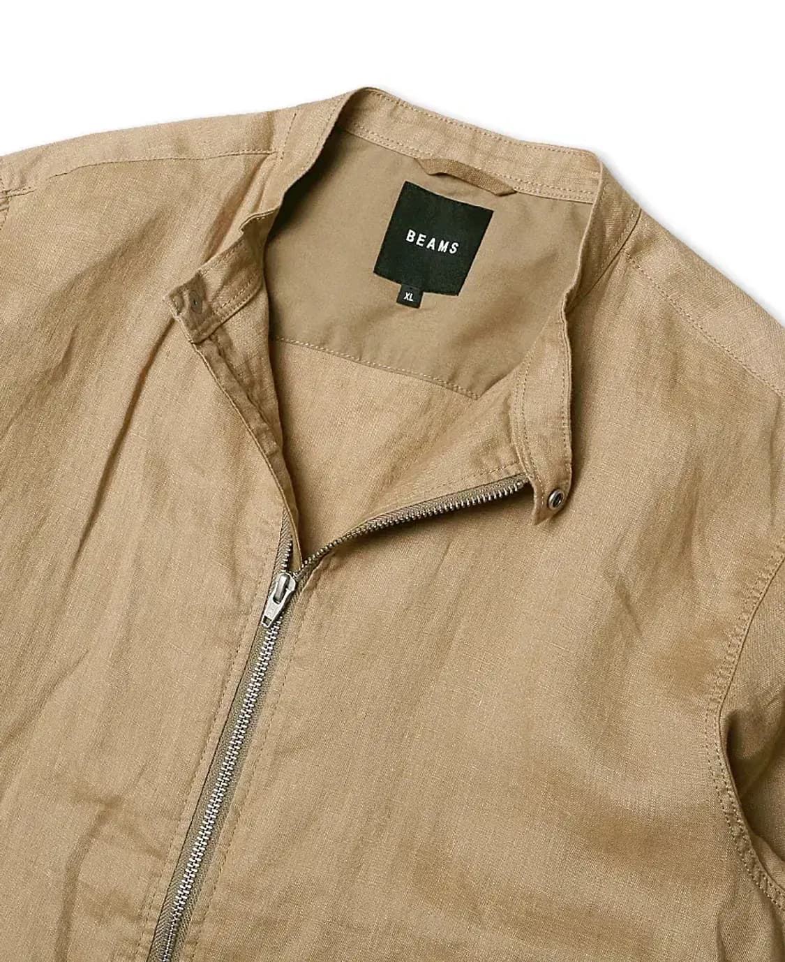 빔즈 [Beams] 투웨이 베이지 플랙스 블루종 자켓 상품이미지2