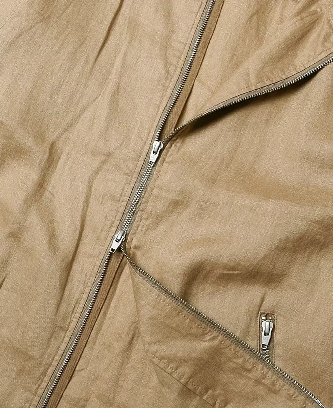 빔즈 [Beams] 투웨이 베이지 플랙스 블루종 자켓 상품이미지3