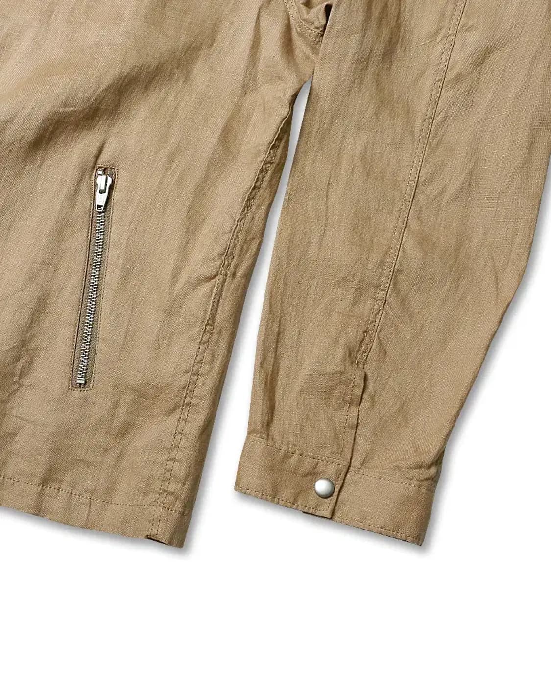 빔즈 [Beams] 투웨이 베이지 플랙스 블루종 자켓 상품이미지4