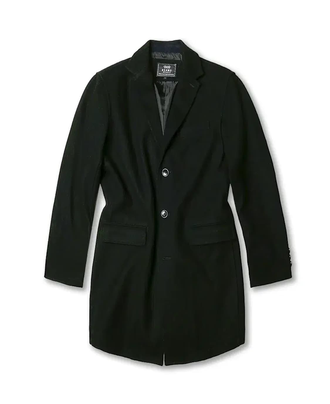 할인# 빔즈 하트 [Beams Heart] 블랙 울 스탠다드 싱글 코트 상품이미지1