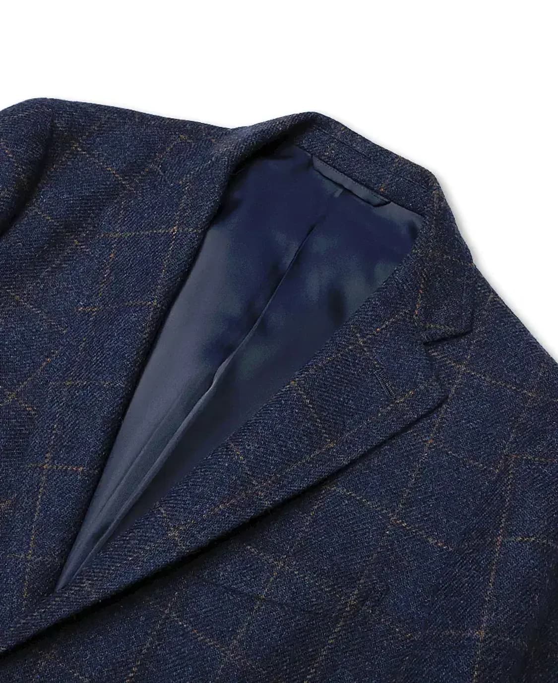 빔즈 하트 [Beams Heart] 울 체크 네이비 스포츠 자켓 상품이미지2