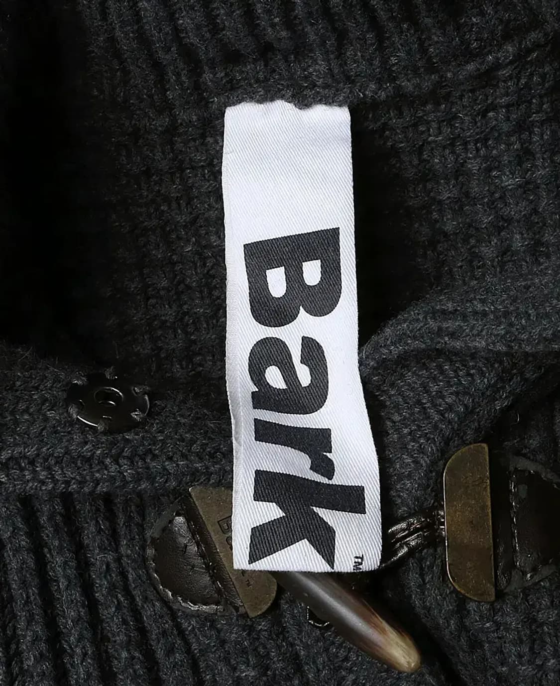 바크 [Bark] 차콜 울 후드 니트 더플 코트 상품이미지6