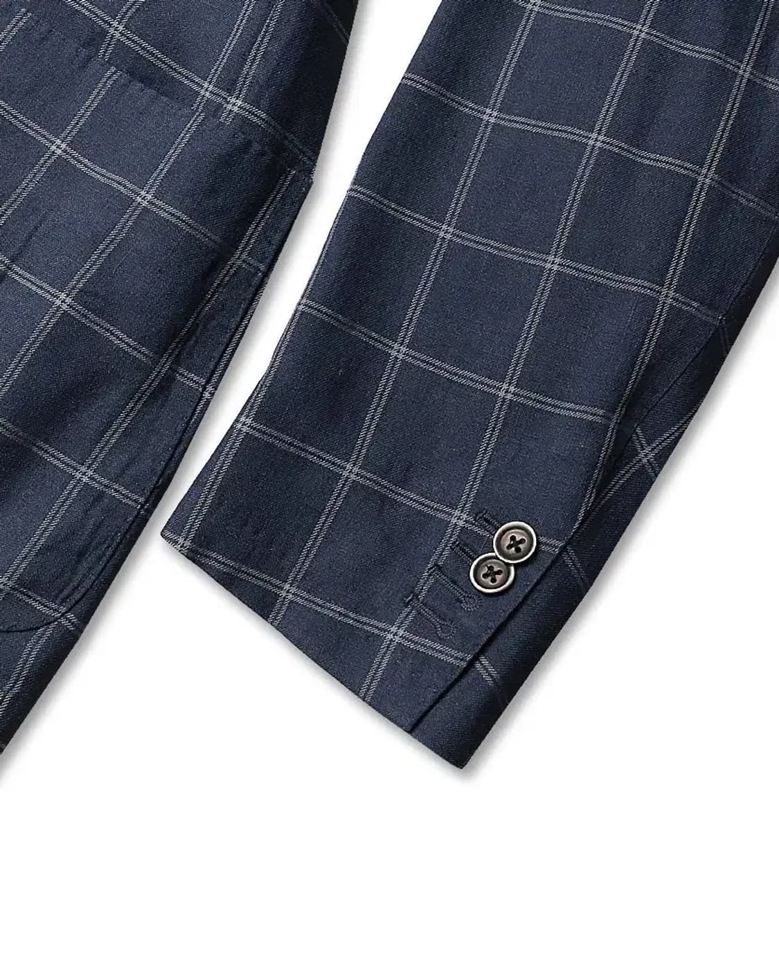 꼬르넬리아니 [Corneliani] 린넨 울 실크 이태리 체크 자켓 상품이미지3