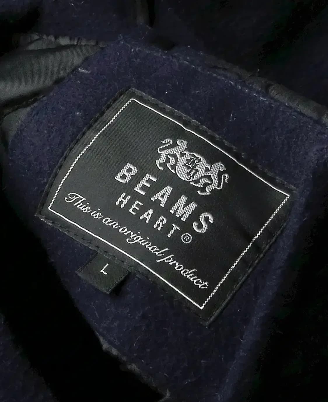 빔즈 하트 [Beams Heart] 네이비 후드 숏 더플 자켓 상품이미지4