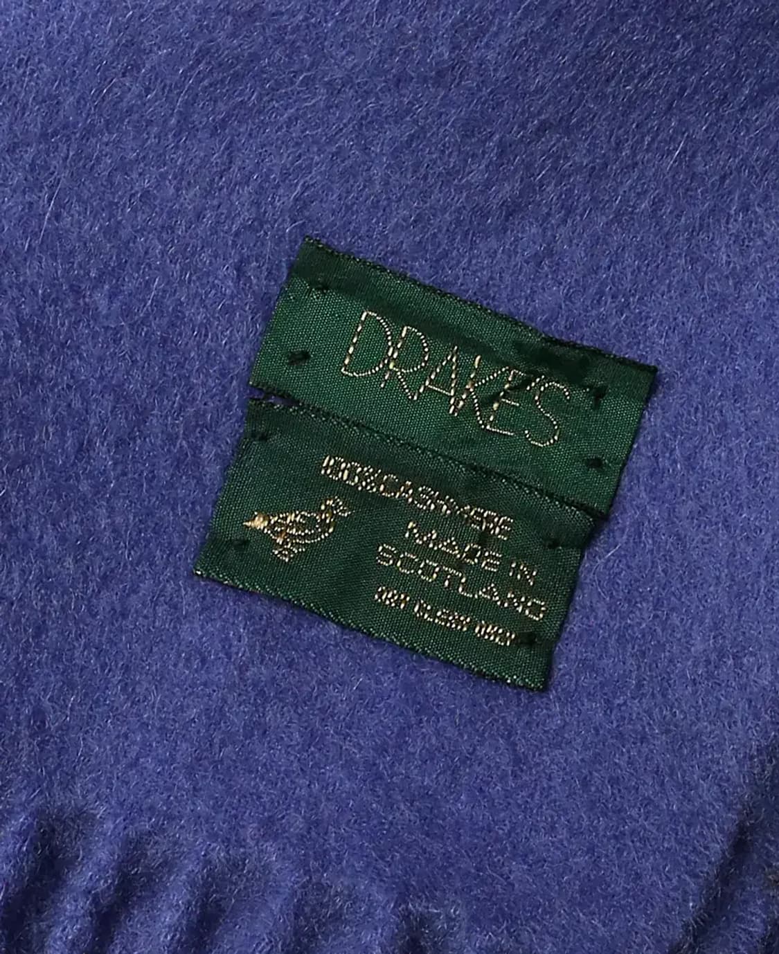 드레익스 [Drake's] 블루 캐시미어 100% 스코틀랜드 머플러 상품이미지4