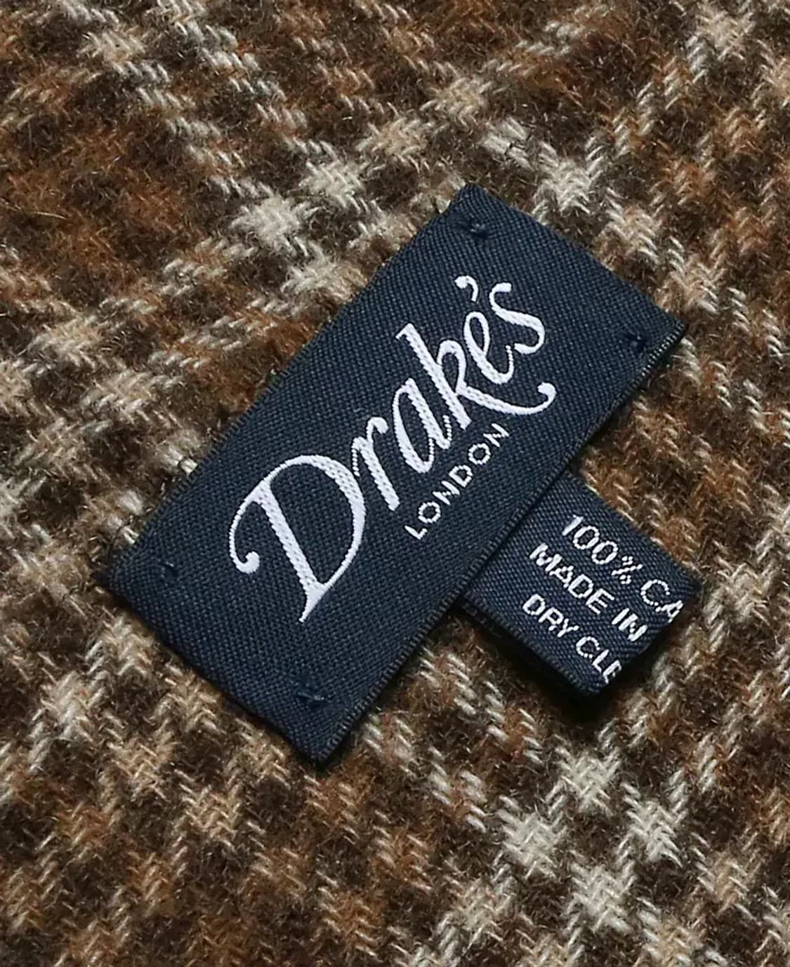 드레익스 [Drake's] 빈티지 클래식 체크 캐시미어 100 머플러 상품이미지3