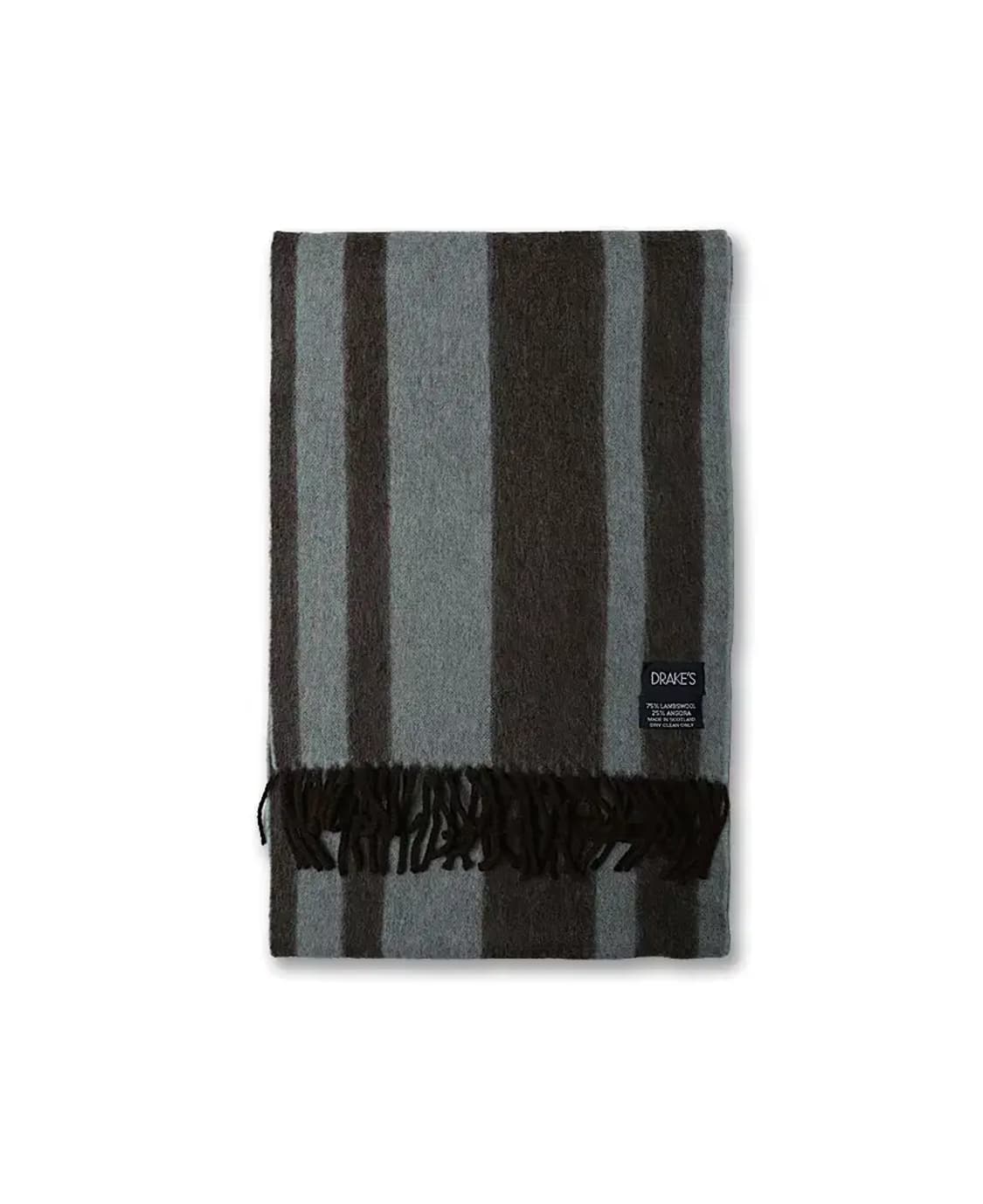 드레익스 [Drake's] 민트 & 브라운 스트라이프 스코틀랜드 머플러 상품이미지2