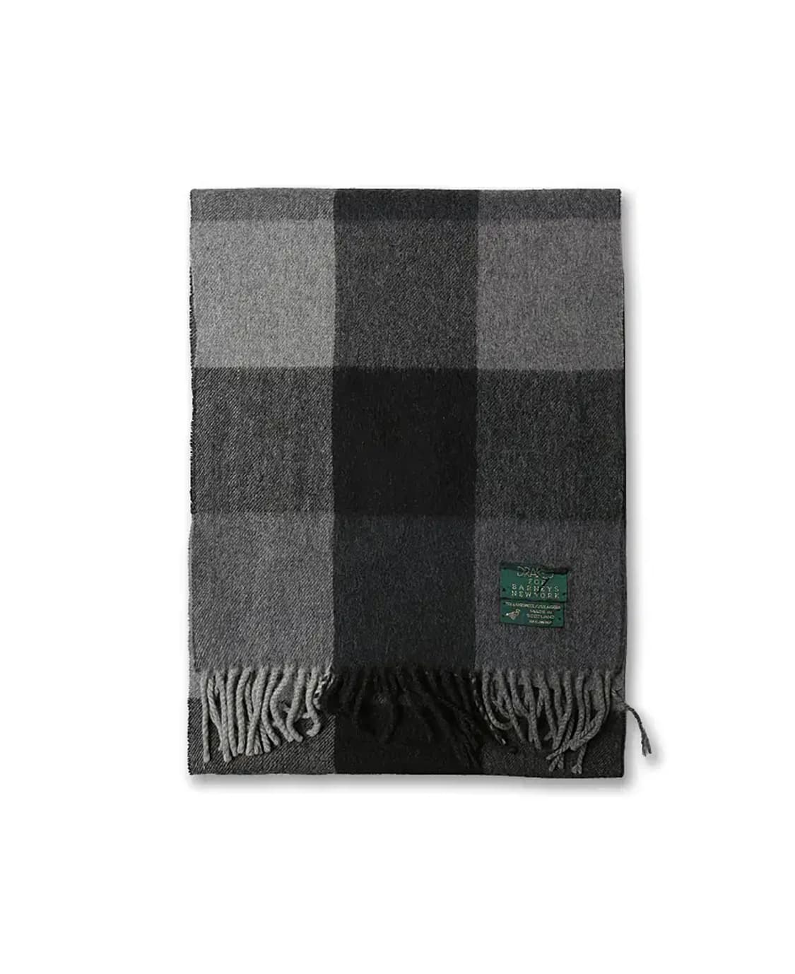 드레익스 [Drake's] 빅 스퀘어 그레이 톤 머플러 For 바니스뉴욕 상품이미지2