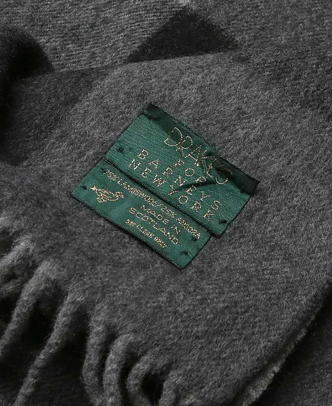 드레익스 [Drake's] 빅 스퀘어 그레이 톤 머플러 For 바니스뉴욕 상품이미지3