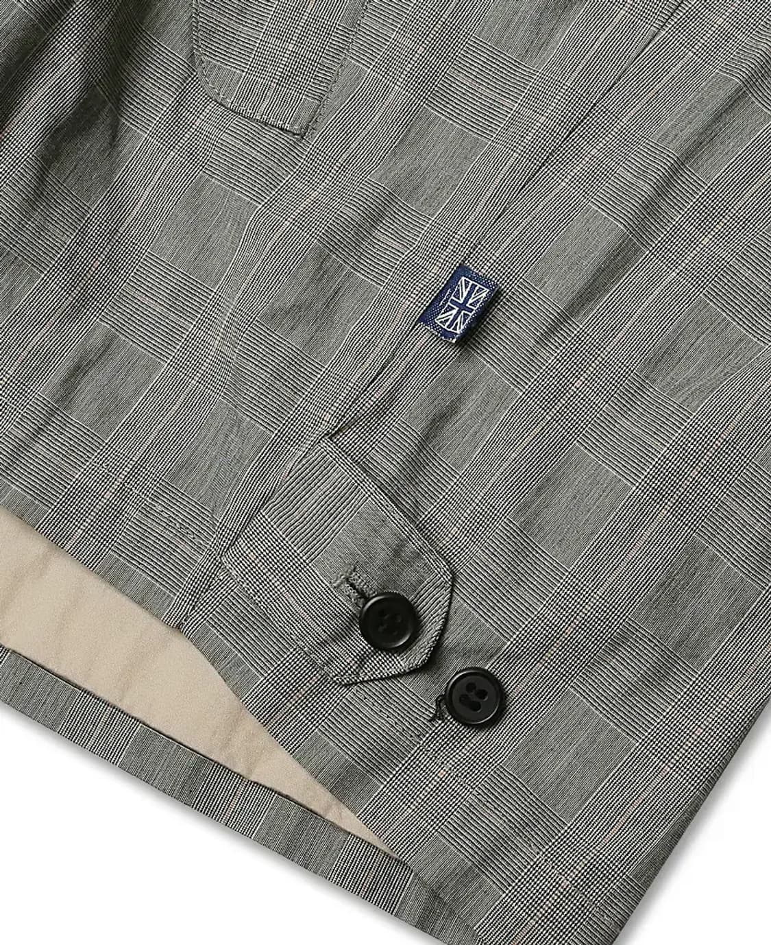 바라쿠타 [Baracuta] 그레이 체크 블루 라인 G1 블루종 자켓 상품이미지4