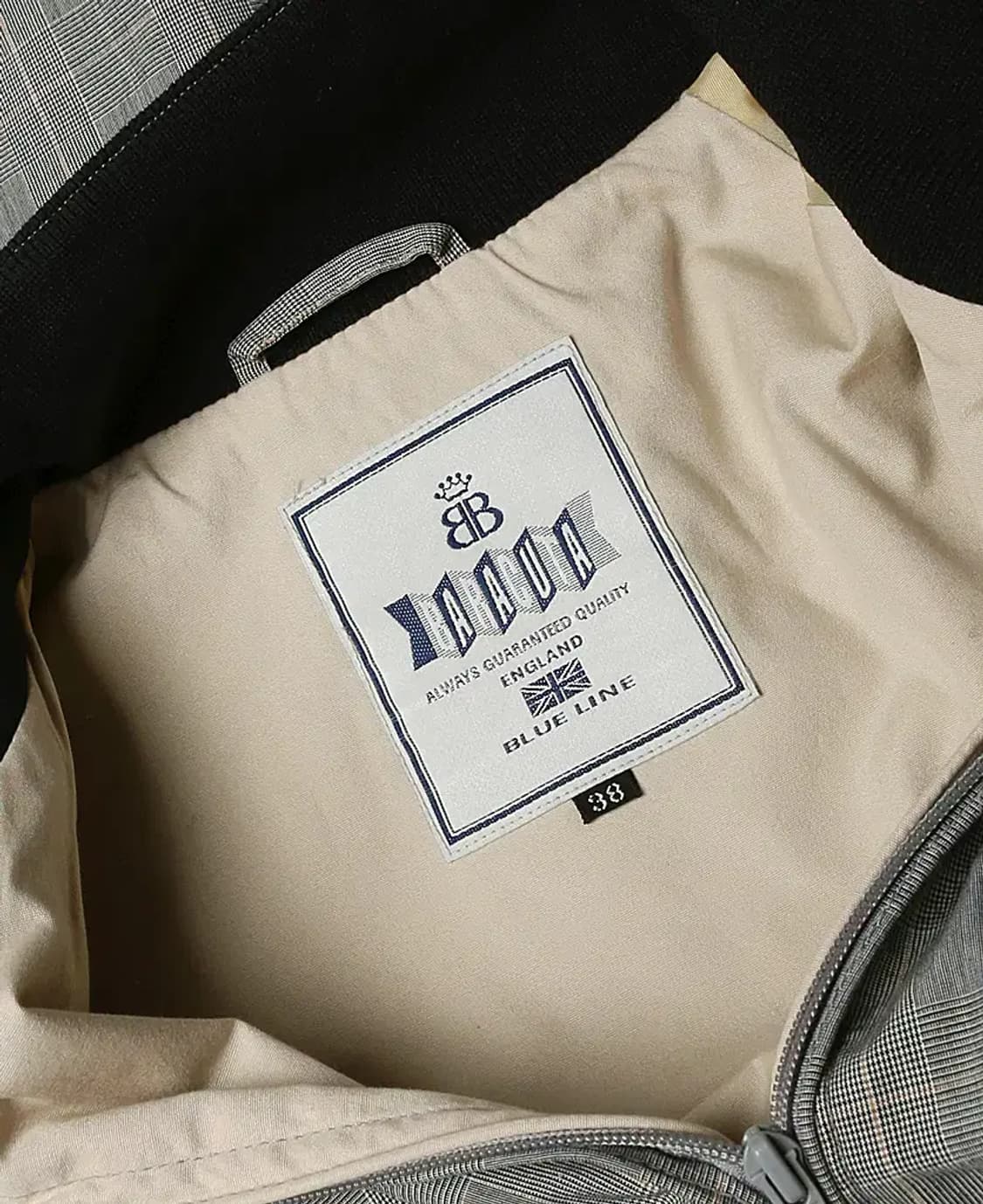 바라쿠타 [Baracuta] 그레이 체크 블루 라인 G1 블루종 자켓 상품이미지6