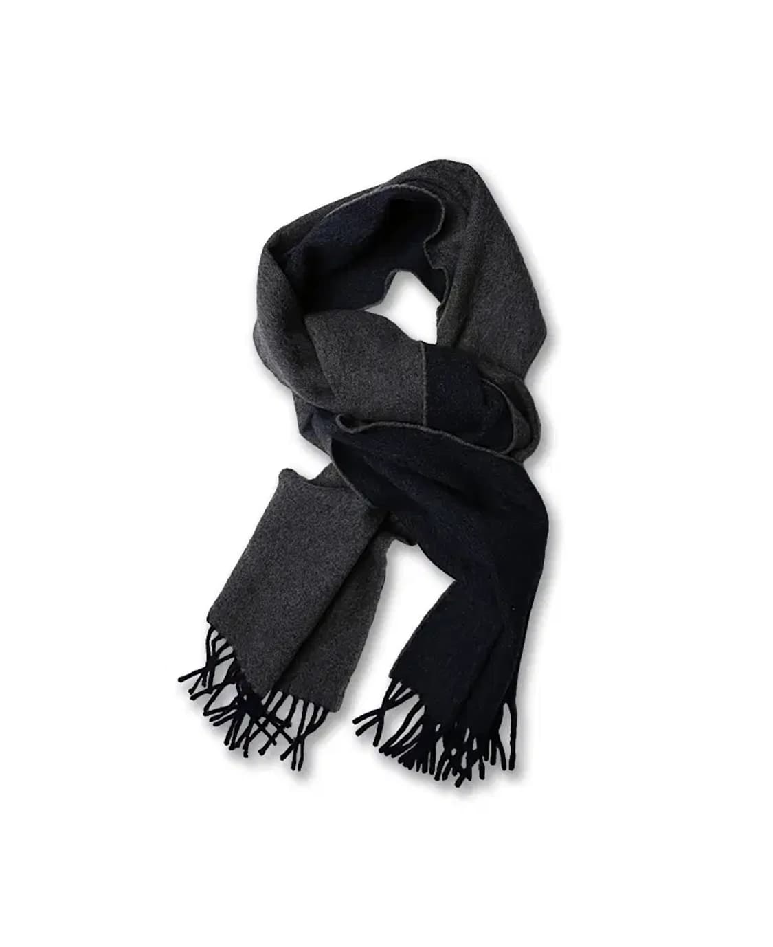 드레익스 [Drake's] 네이비 & 그레이 리버시블 스코틀랜드 머플러 상품이미지1