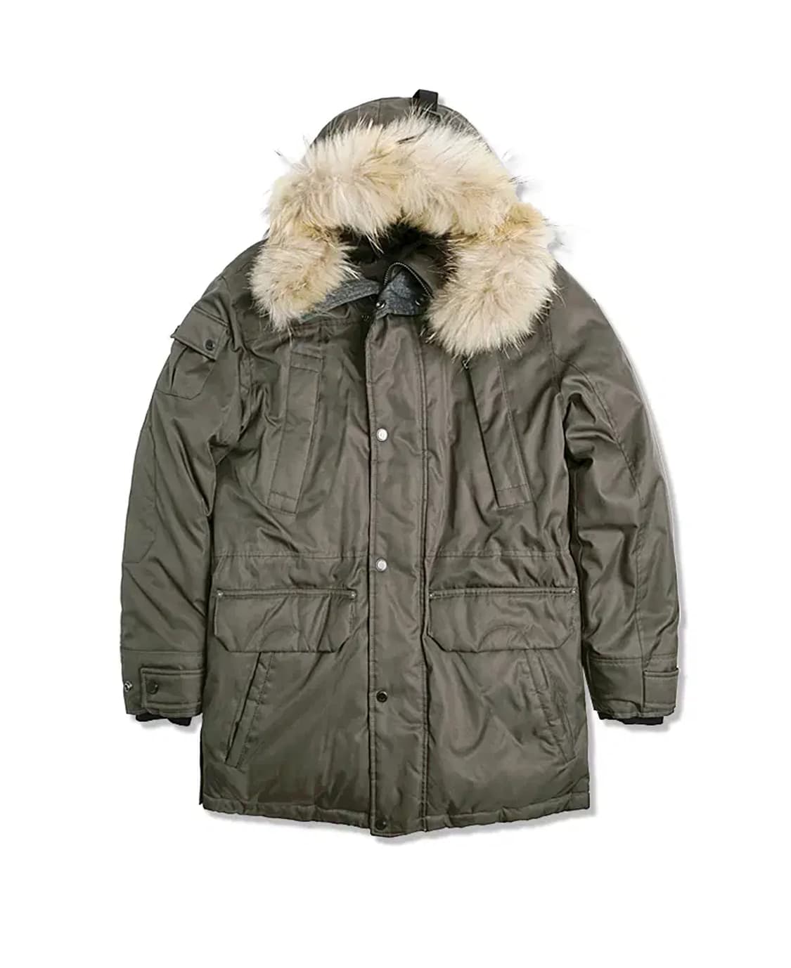 게스 [Guess] 다크 카키 덕다운 클래식 롱 패딩 상품이미지1