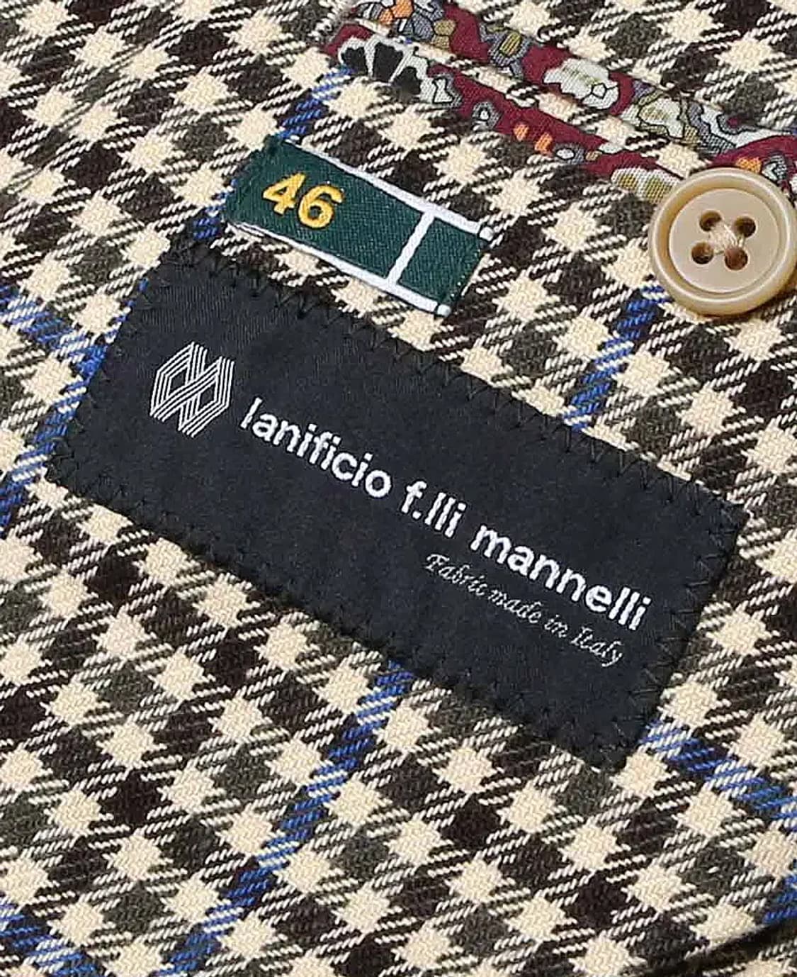 할인# 에토네 [Etonne] 라니피시오 F.lli 만넬리 체크 자켓 상품이미지6