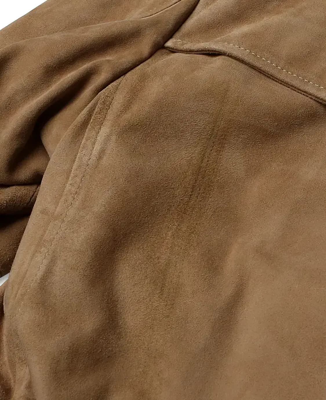 엠메띠 [Emmeti] 무통 카멜 염소 스웨이드 가죽 벨트 더블 코트 상품이미지8