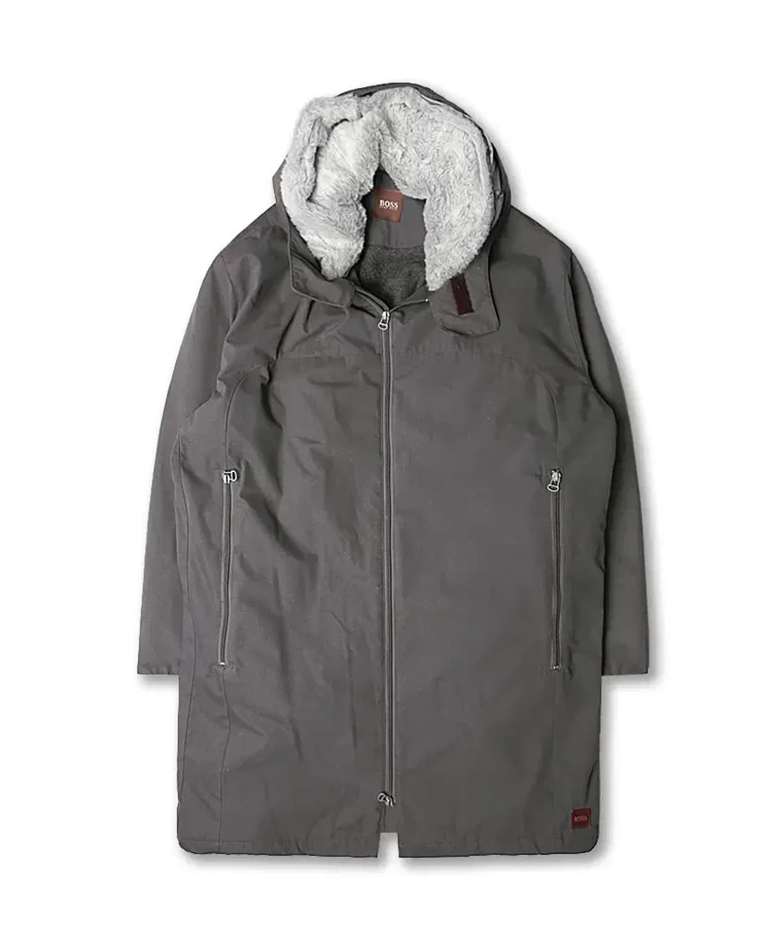 휴고 보스 [Hugo Boss] 그레이 바움울레 코튼 독일 롱 필드자켓 상품이미지1