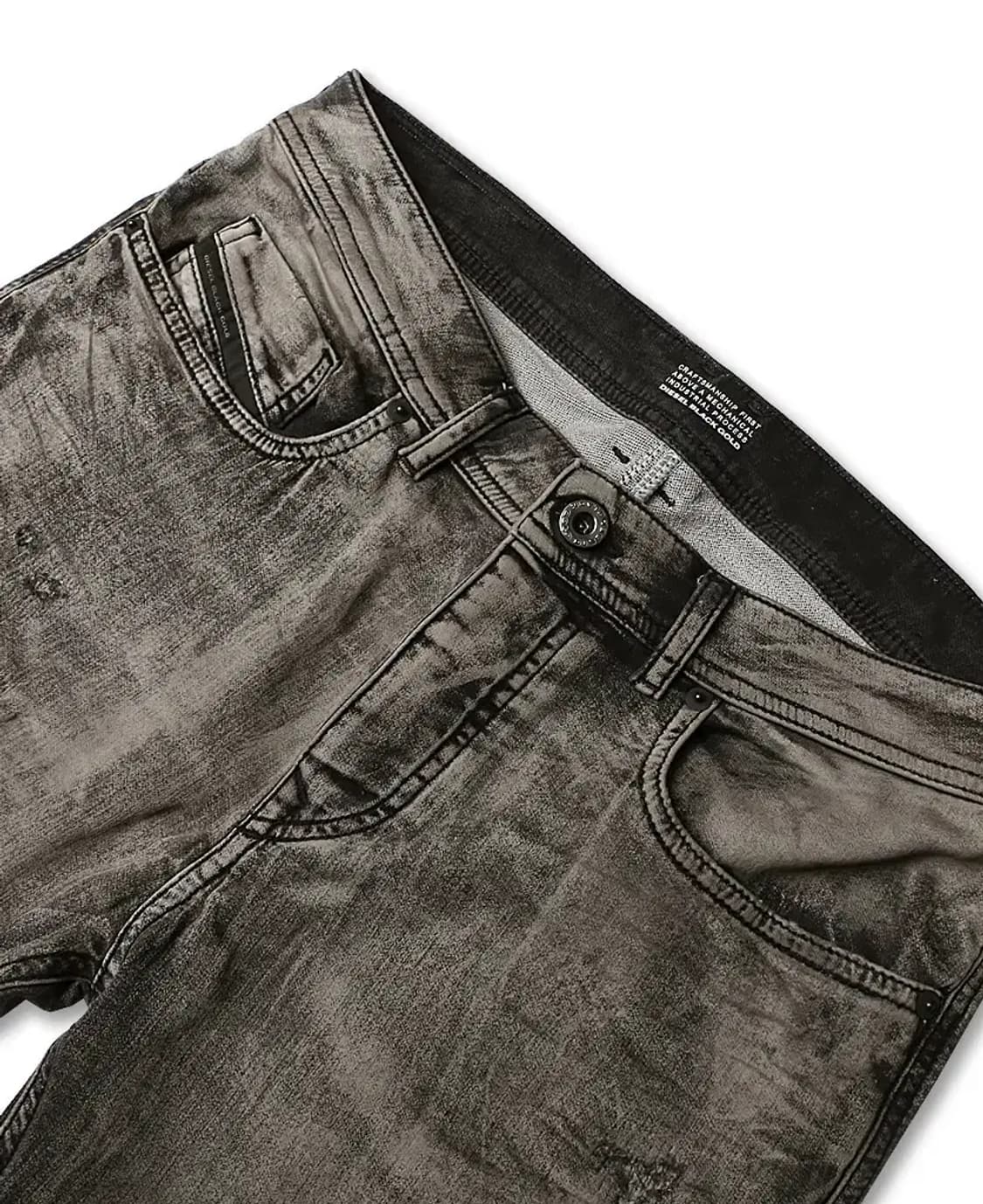 디젤 [Diesel] 블랙 골드 빈티지 오일 그레이 데님 청바지 상품이미지3